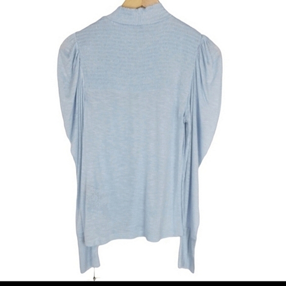 7 for all mankind  Long Sleeve Baby Blue Long Sleeve Top Size XL - Picture 3 of 5